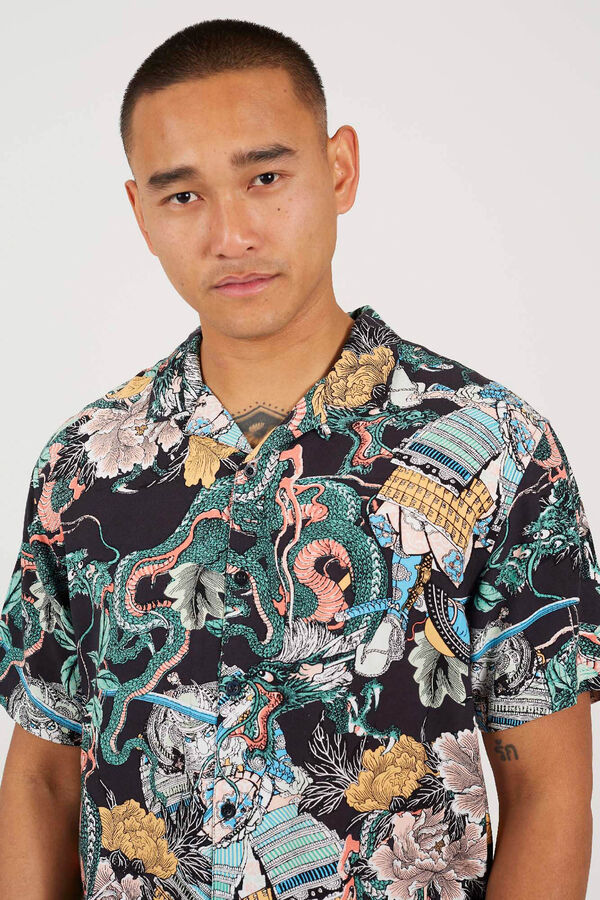 Brave Soul Camisa estampada de manga corta blanco