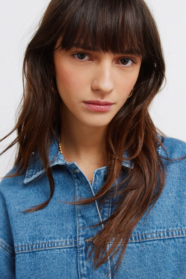 Springfield Teksas oversize jakna Plava