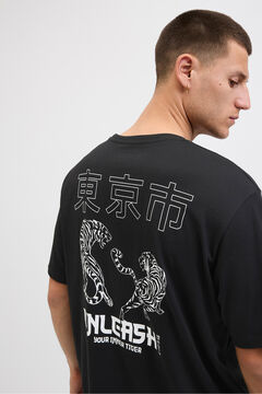 Jack & Jones T-shirt back print preto