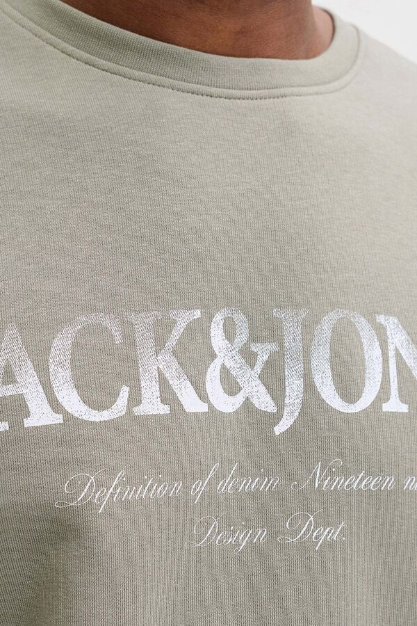 Jack & Jones Sudadera logo grande gris