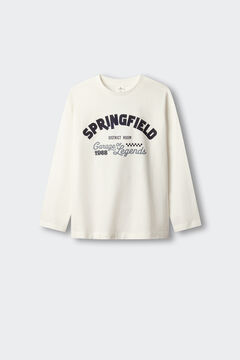 Springfield Kids T-shirt manga comprida com logo Springfield para crian&ccedil;a