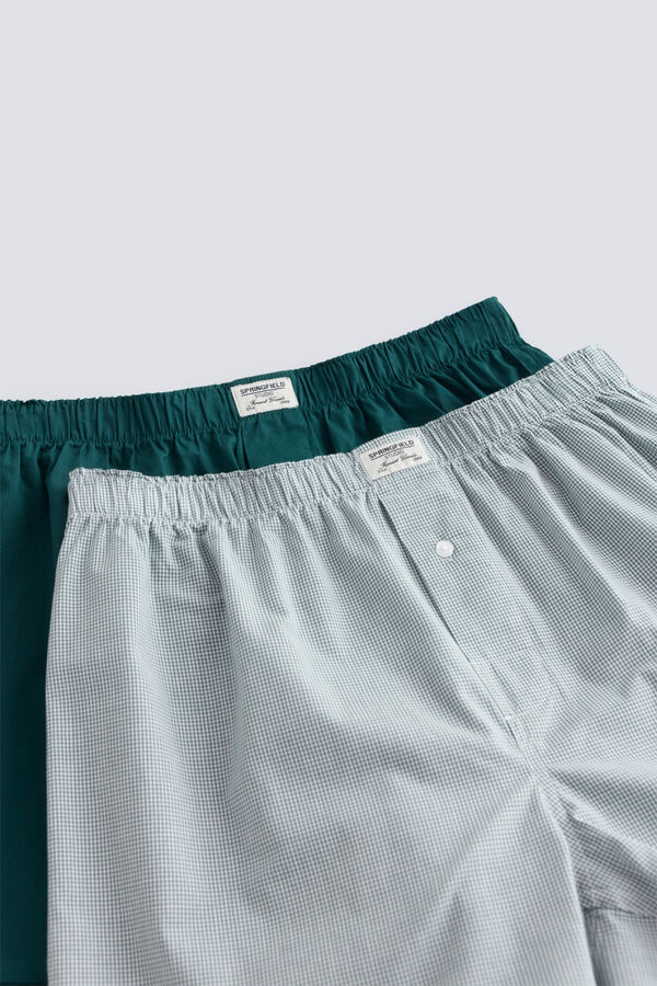 Springfield Printed poplin 3-pack boxers green