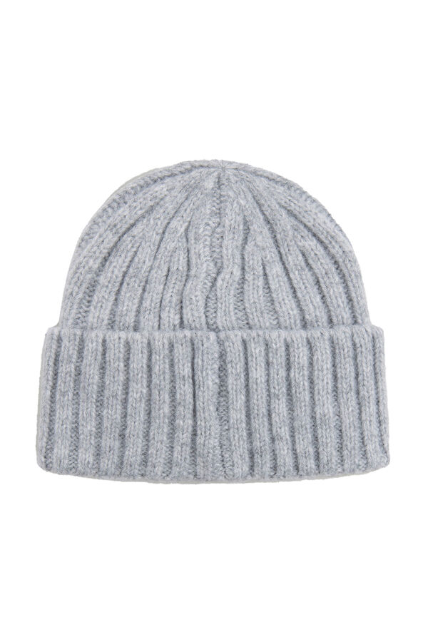 Springfield Ribbed knitted hat svijetlosiva