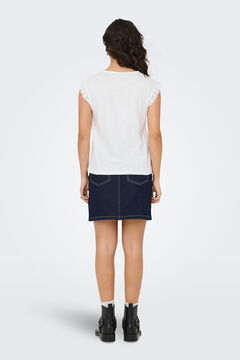 JDY T-shirt sem mangas de renda