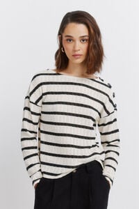 Springfield Striped shoulder buttons T-shirt