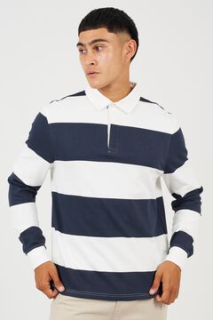 Brave Soul Polo de manga larga a rayas