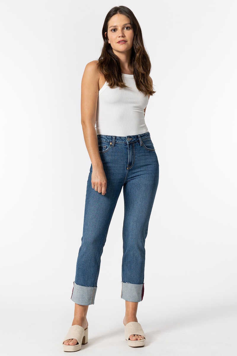 Jeans Amy Straight Fit corte alto, Jeans para Mulher