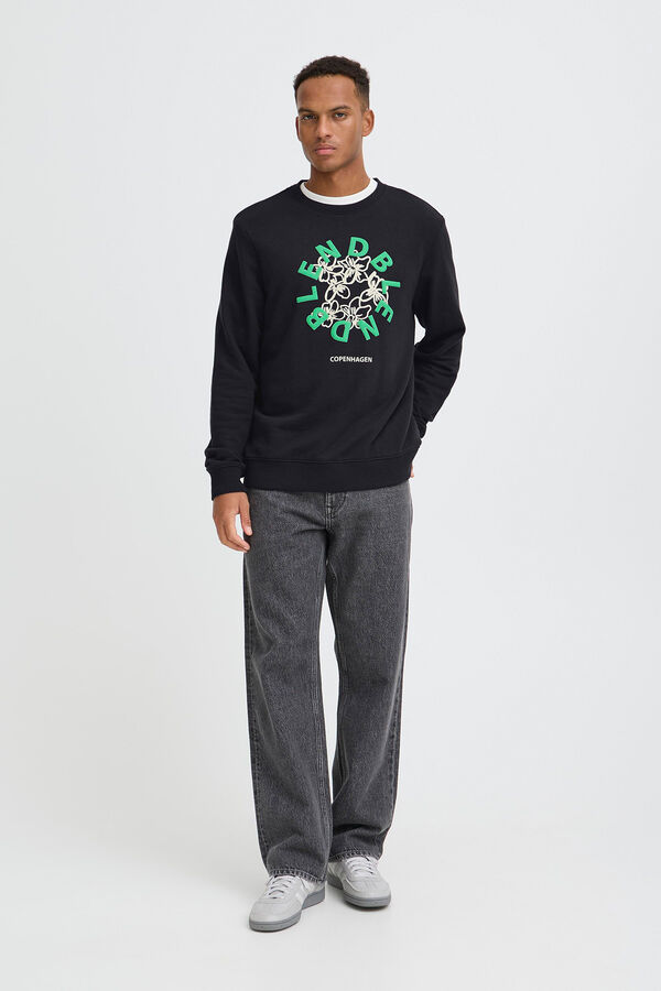 Blend Sudadera cuello redondo logo negro