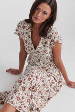 Springfield Vestido lace estampado