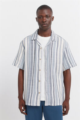 Camisa manga corta rayas rústica