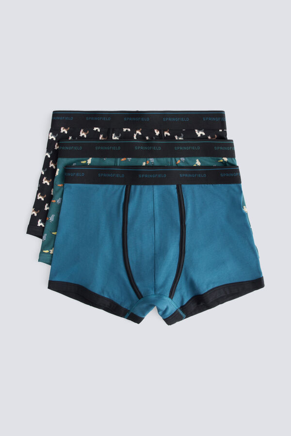 Springfield Pack 3 sky boxers blue