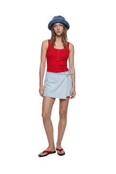 Koton Minifalda pantal&oacute;n denim
