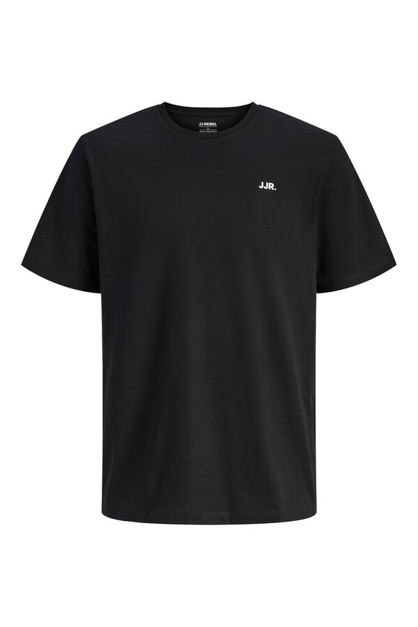 JJ REBEL Essential short-sleeved T-shirt Crna