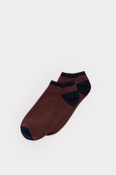 Springfield Micro-stripe ankle socks bluish