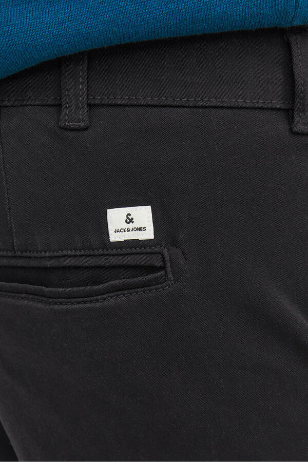 Jack & Jones PLUS Pantal&oacute;n chino slim fit el&aacute;stico negro