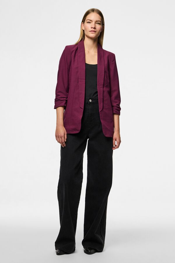 Pieces 3/4 sleeve blazer pink