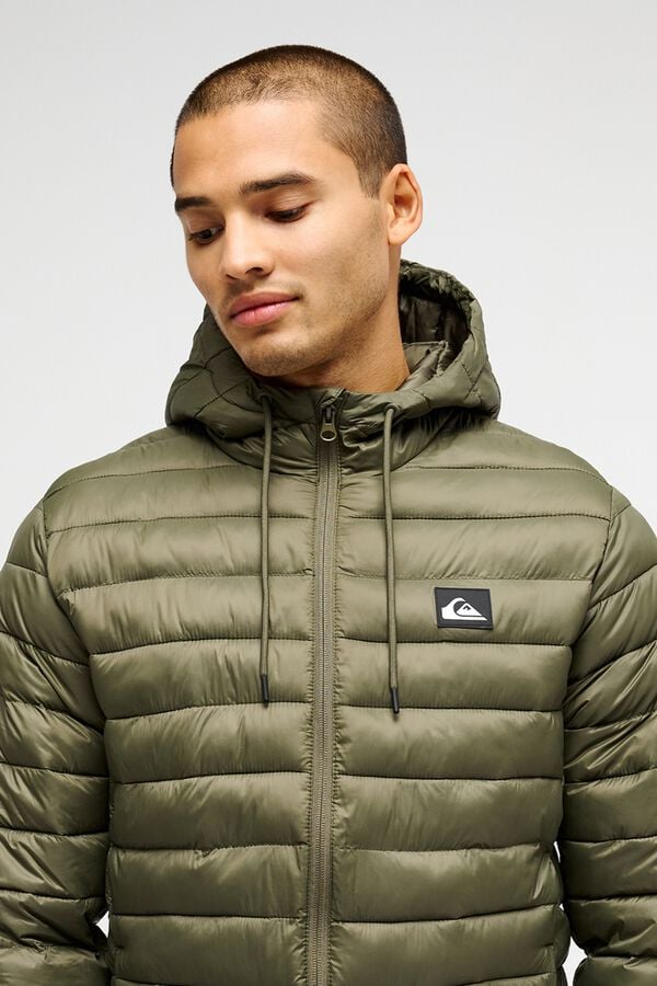 Quiksilver Hooded puffer jacket beige