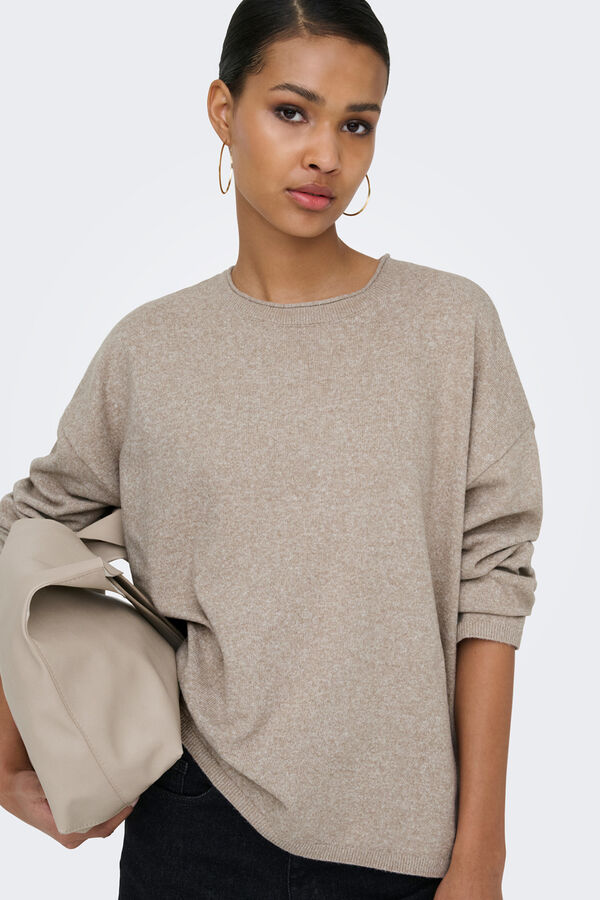 Only Round neck jumper marron