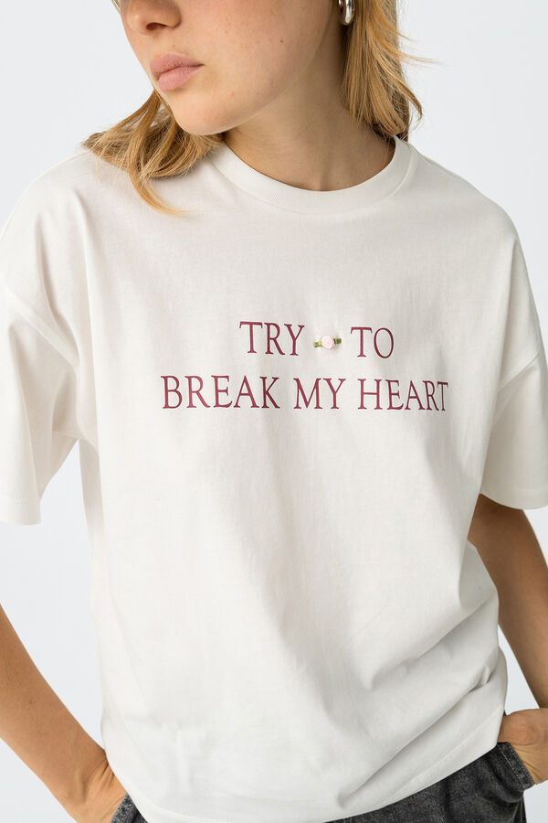 Tiffosi Young Printed T-shirt with appliqué brown