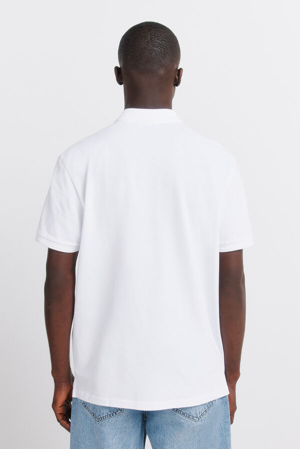 Springfield Piqu&eacute; striped regular fit polo shirt blue