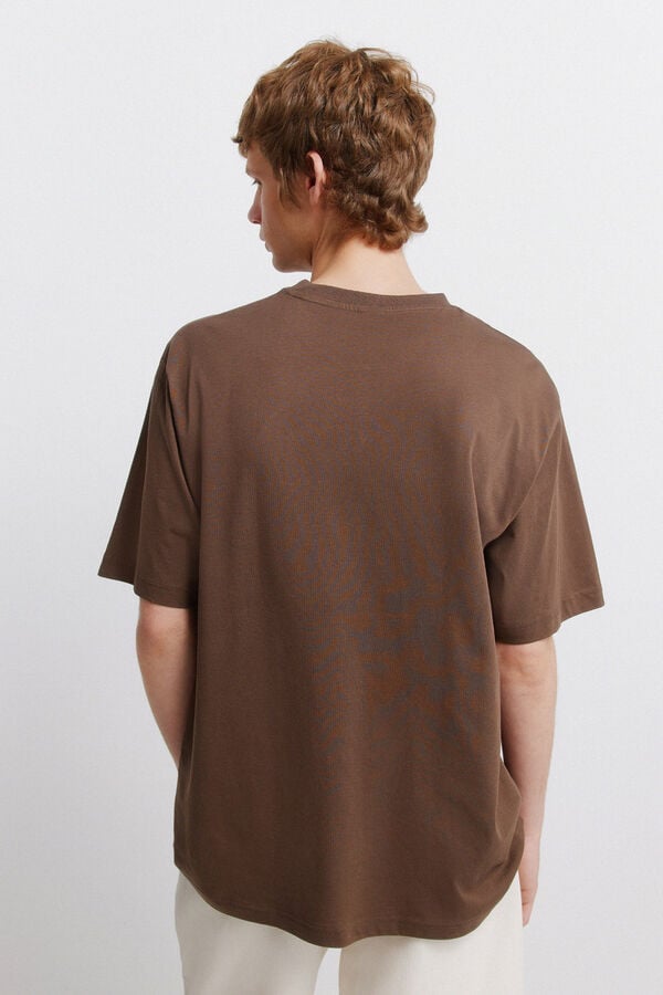 Springfield Embroidered ethnic T-shirt nude