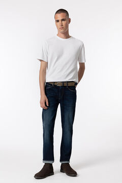 Springfield Leo Comfort Fit Jeans with Belt bluish