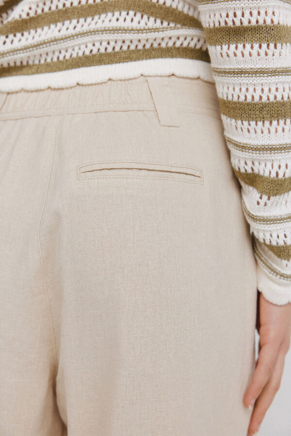 Springfield Linen trousers nude