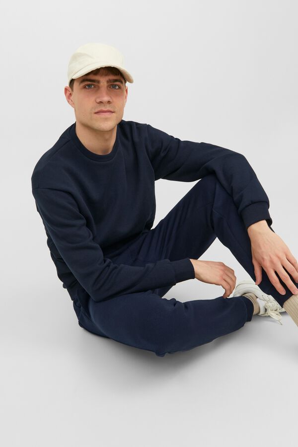 Jack & Jones Hose Regular Fit mittelhoher Bund Blau