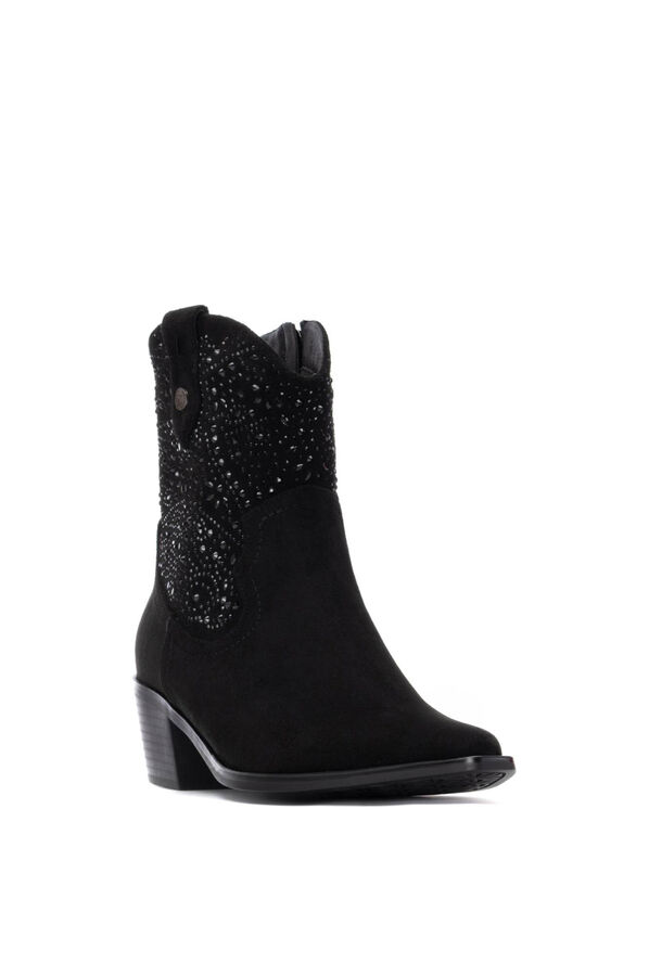 XTI Bota de cowboy com tachas preto