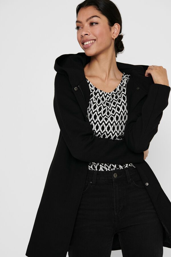 Only Midi cloth coat black