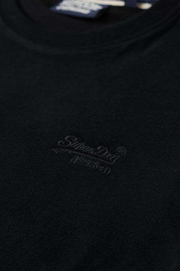 Springfield Camiseta de algodón orgánico con logotipo Essential negro