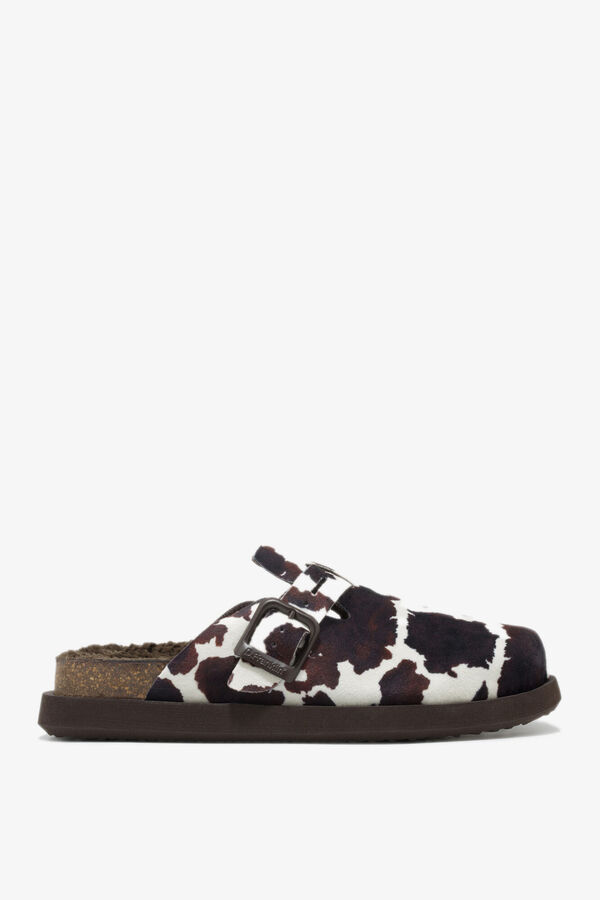 D. Franklin Cow print clogs blanc