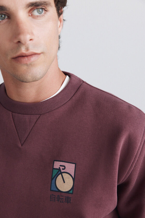 Springfield Crew neck cycling sweatshirt red