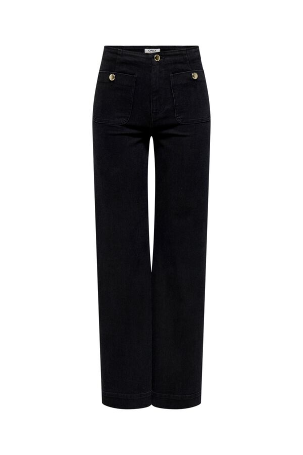 Only Jeans Wide Leg negro