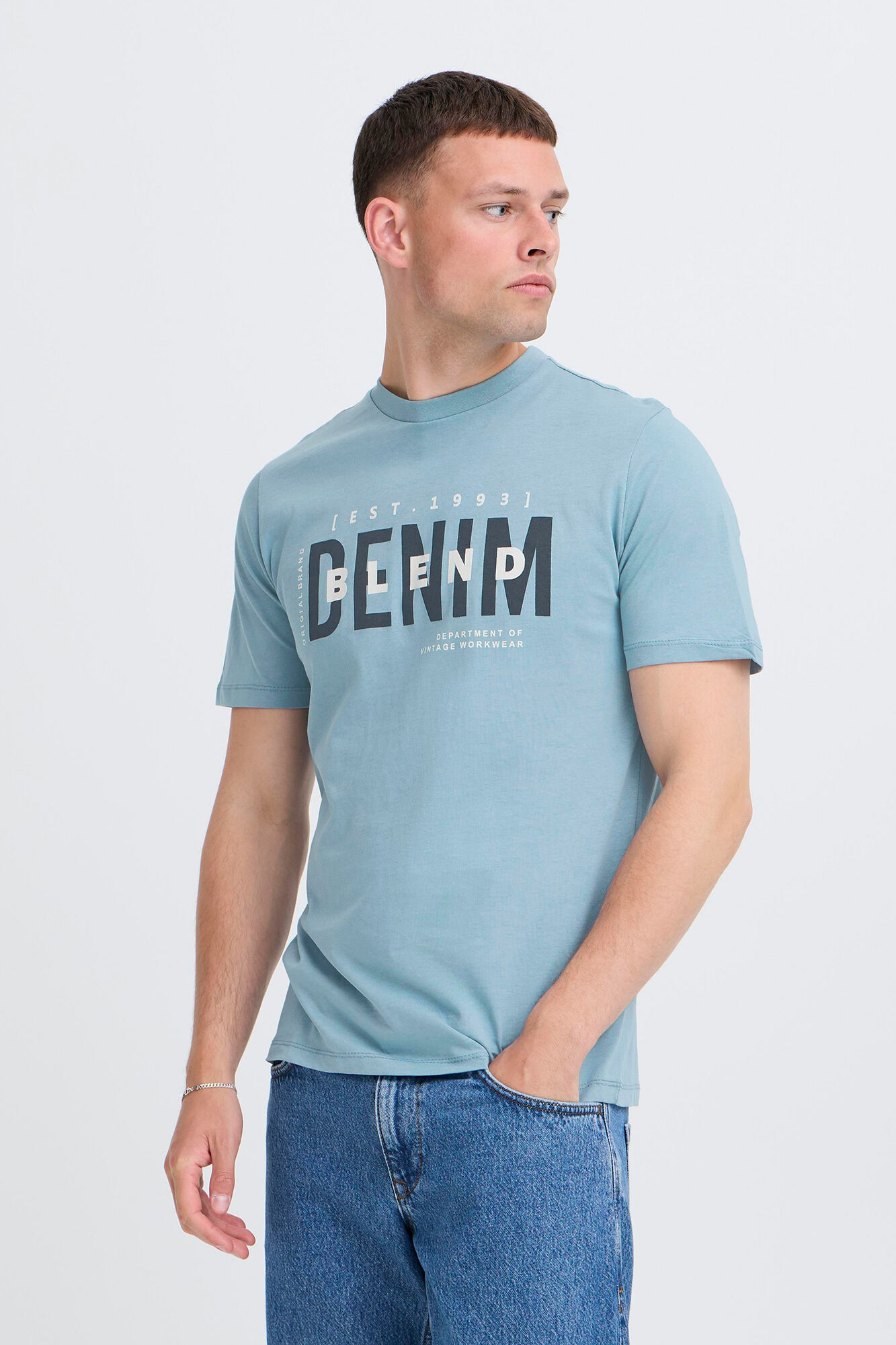 Blend Camiseta manga curta com logo 