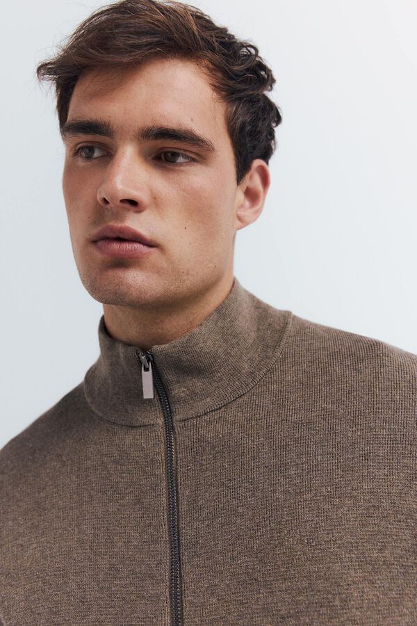 Springfield Milano zip fastening cardigan nude