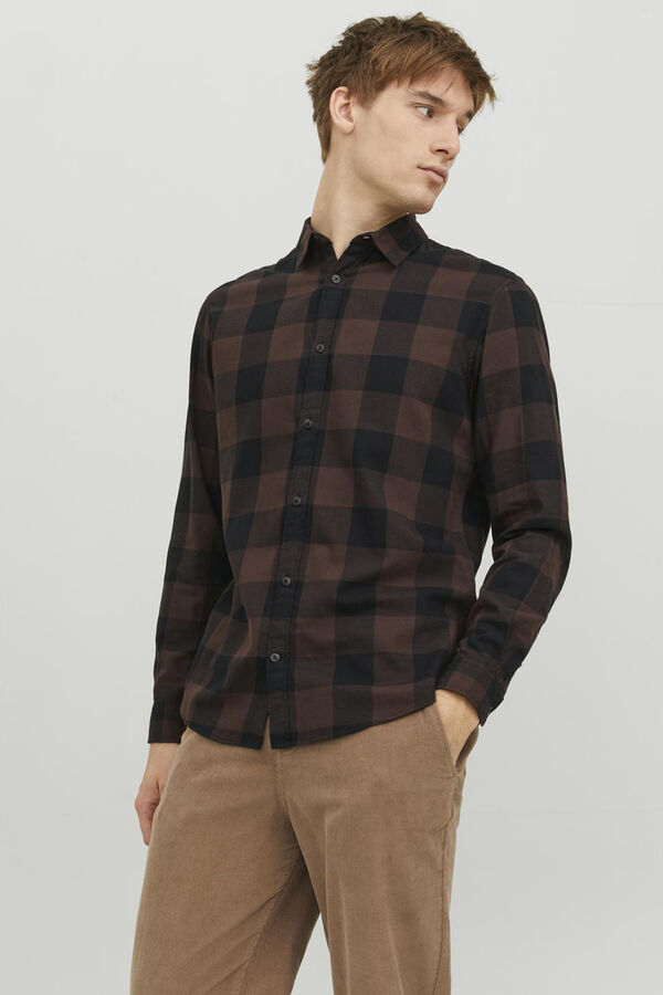 Jack & Jones Camisa confort fit tostado