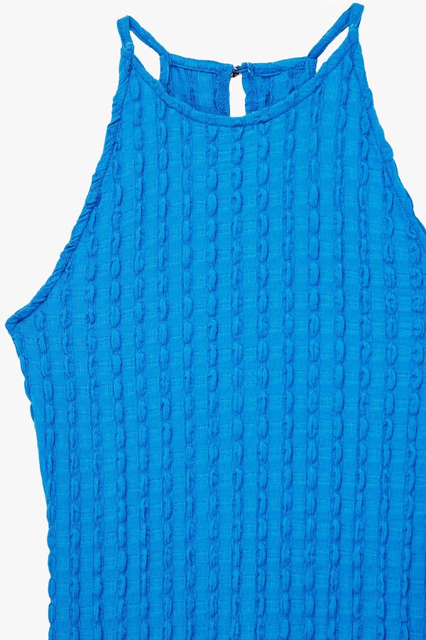 Koton Vestido largo cuello halter azul