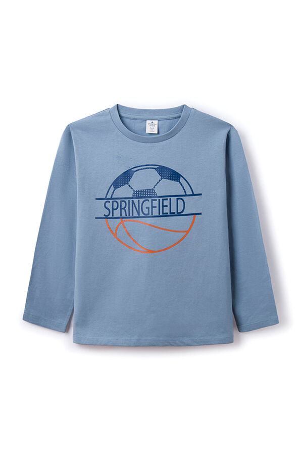 Springfield Boys' ball print T-shirt svijetloplava