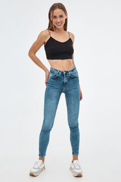 Springfield Mid-rise skinny jeans blau