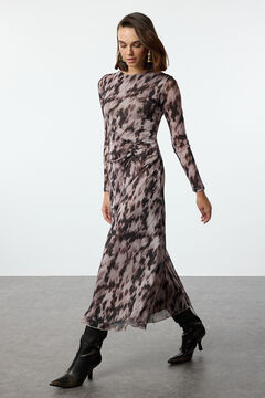 Trendyol Vestido largo estampado