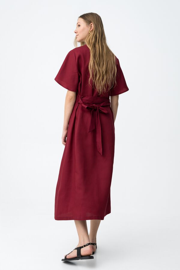 Tiffosi Vestido mini abotonado burdeos