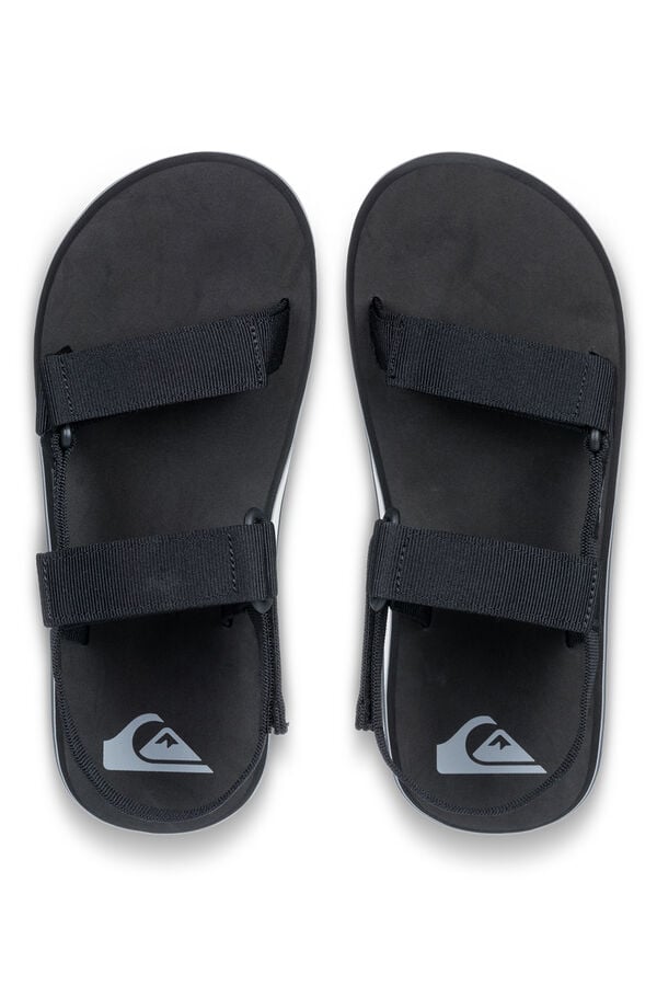 Quiksilver Canvas-Doppelriemen-Sandalen Schwarz