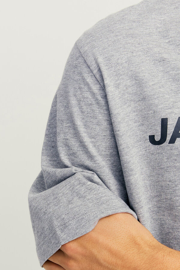 Jack & Jones Camiseta manga corta logo gris