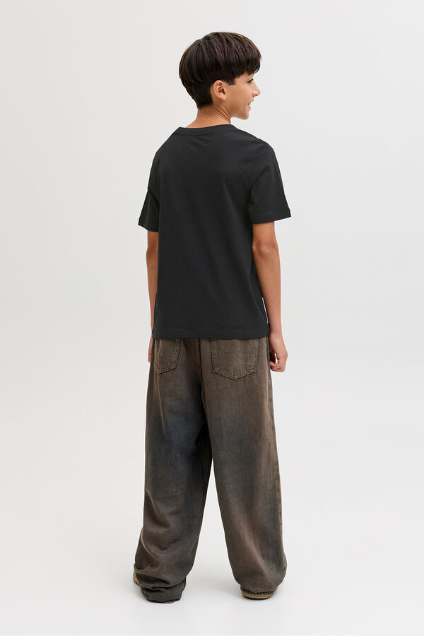 Jack & Jones Junior Camiseta b&aacute;sca logo negro