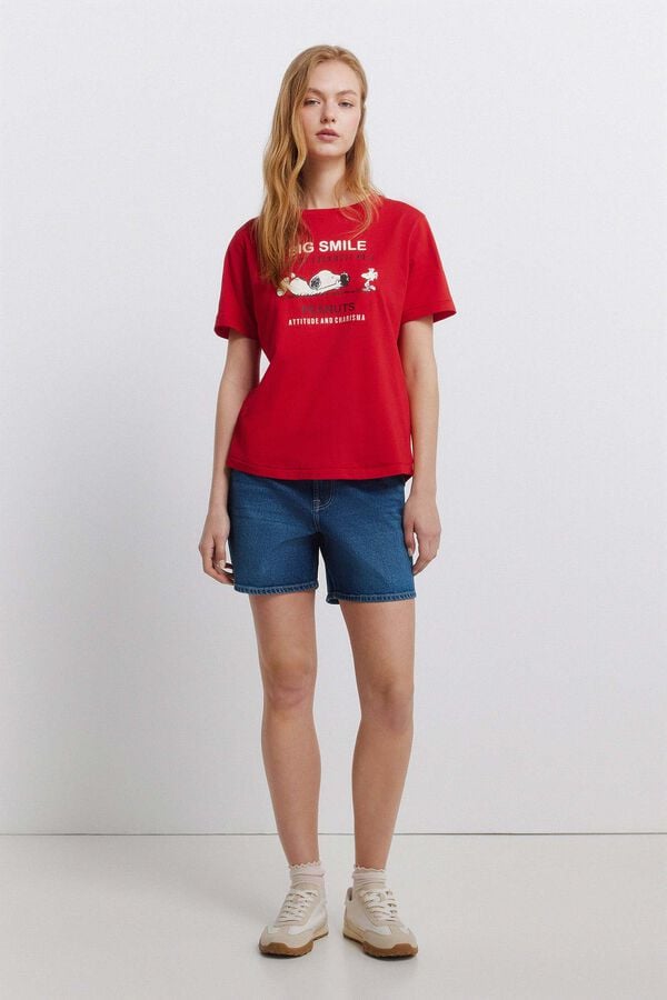 Springfield Snoopy short sleeve T-shirt red