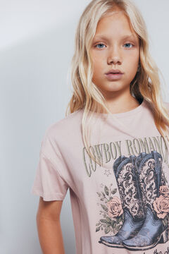 Springfield Kids Camiseta feminina com botas de cowboy