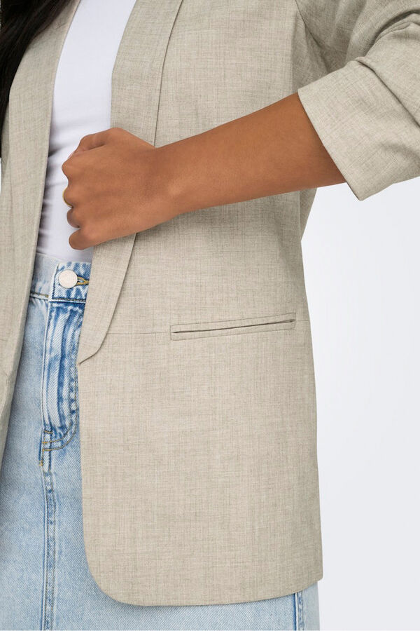 Only Blazer abierta manga remangada gris