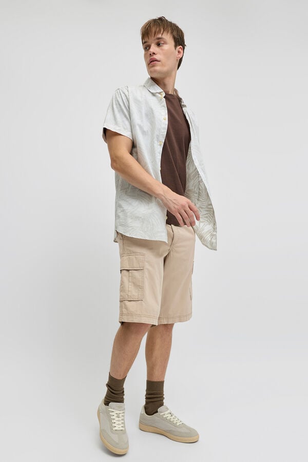 JJ REBEL Relaxed fit cargo Bermuda shorts grey