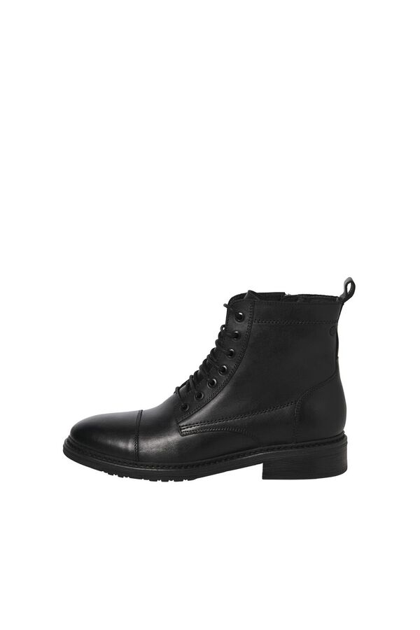 Jack & Jones for men leather boots black